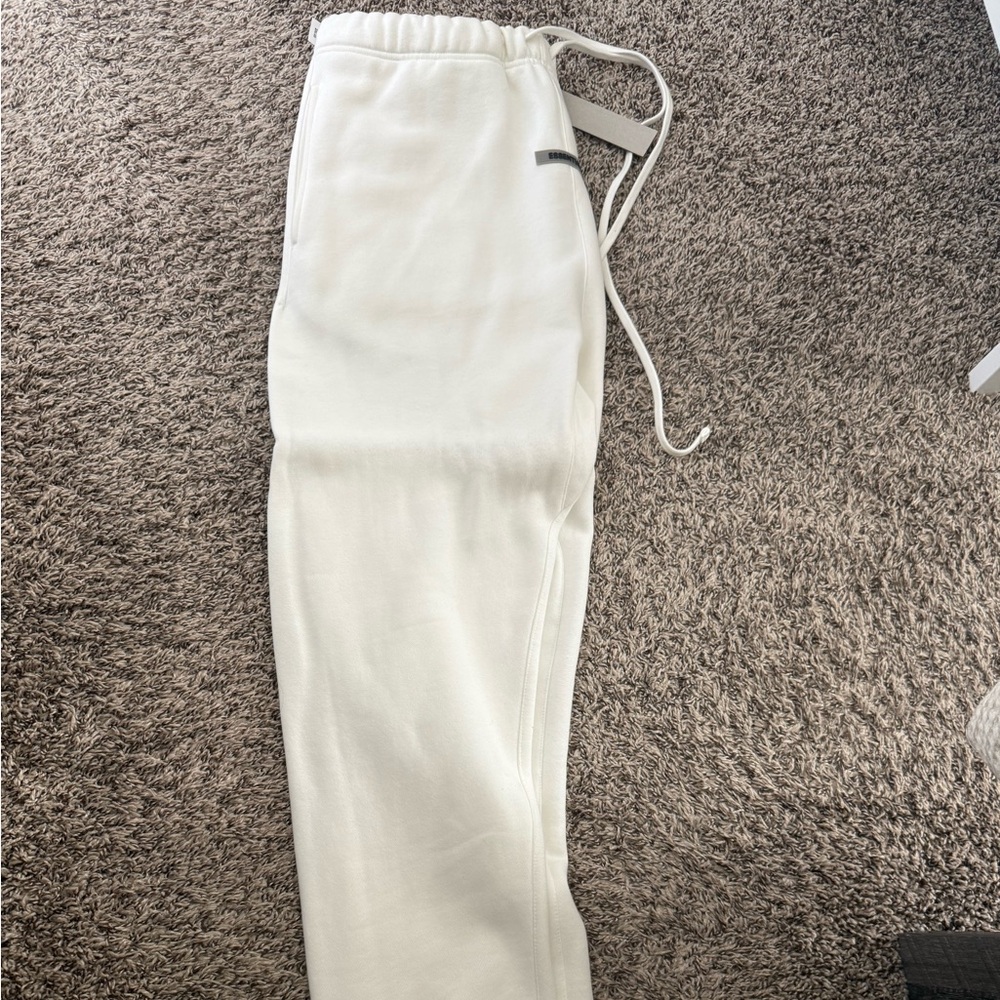 White Fear of God essentials sweat pants